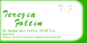 terezia foltin business card
